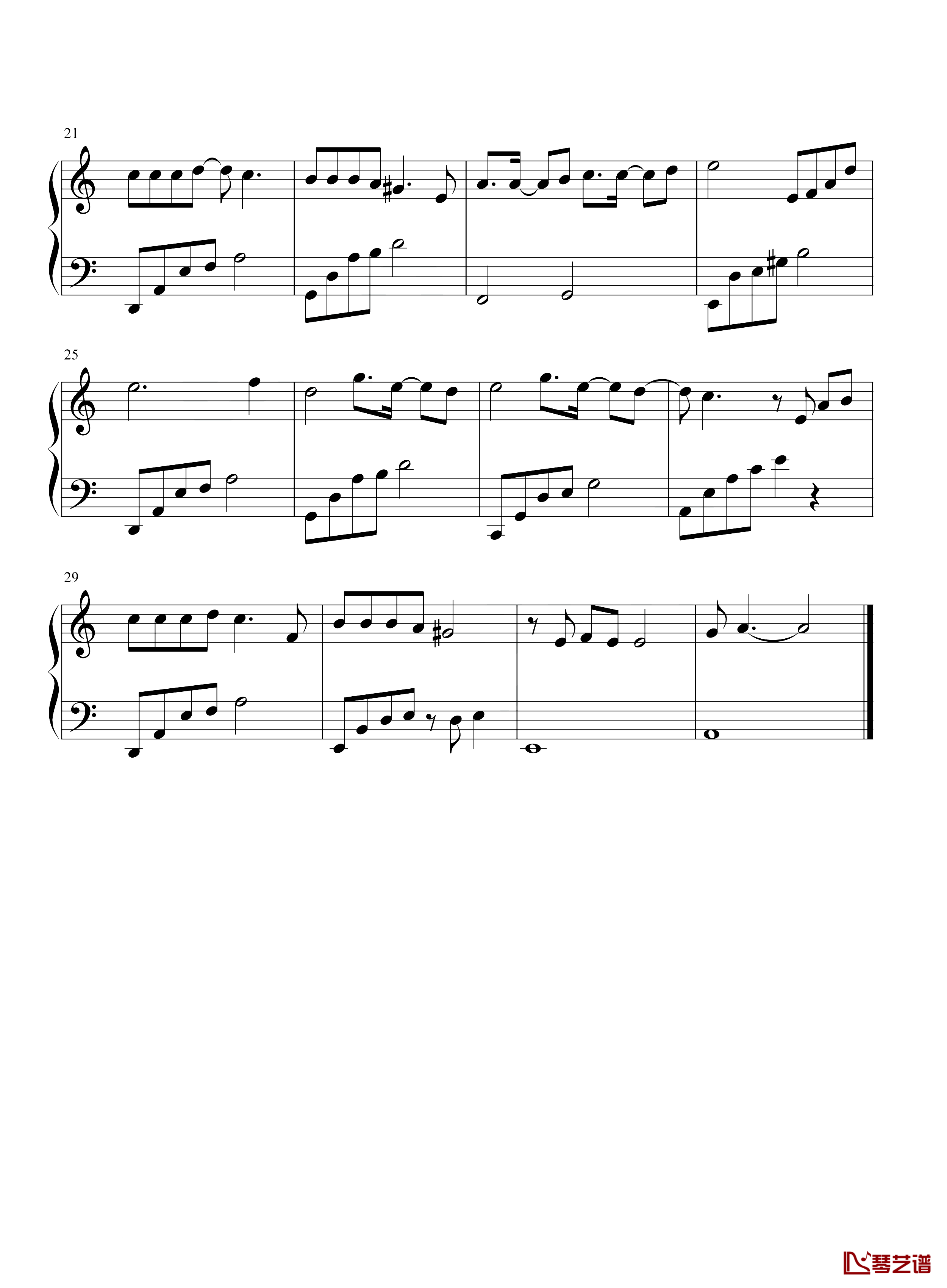 紫钢琴谱-C调简单版-蔡健雅-《悟空传》插曲-来不及好好告别 空留一段 记忆的线2