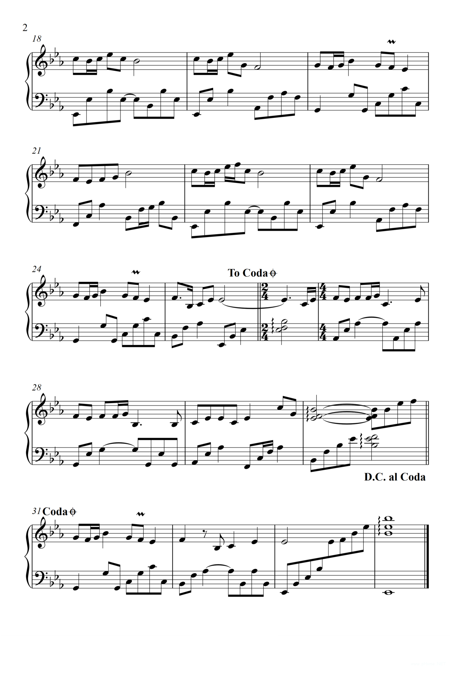 谷建芬《游子吟》钢琴谱1