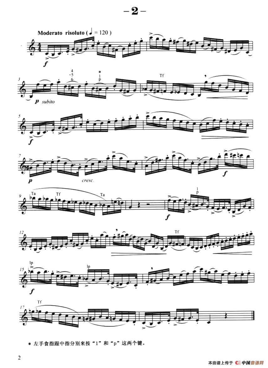 菲林萨克斯管练习曲（2）